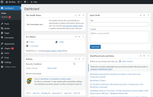 WordPress – Dashboard