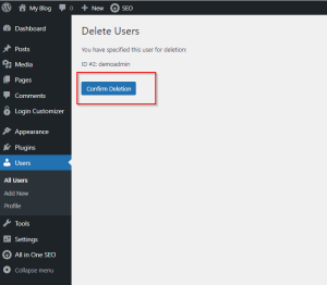 WordPress – Delete Users